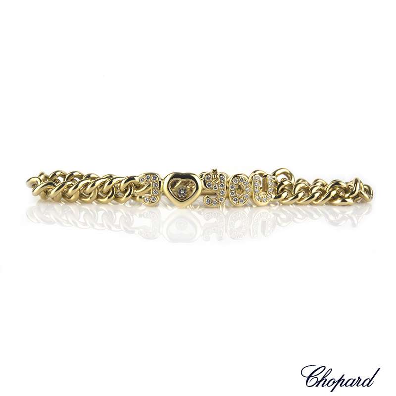 18K Yellow Gold Chopard I Love You Bracelet