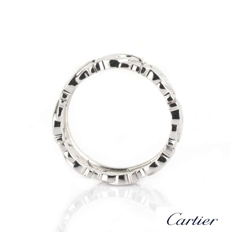 Cartier 18k White Gold C de Cartier Ring Size 57 | Rich Diamonds