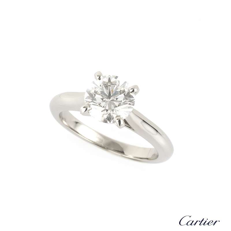 Cartier Single Stone Diamond Ring in 