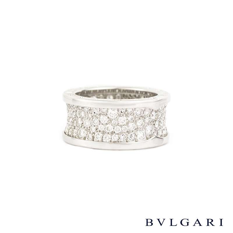 Bvlgari 18k White Gold B.zero1 Diamond Ring AN855552 | Rich Diamonds