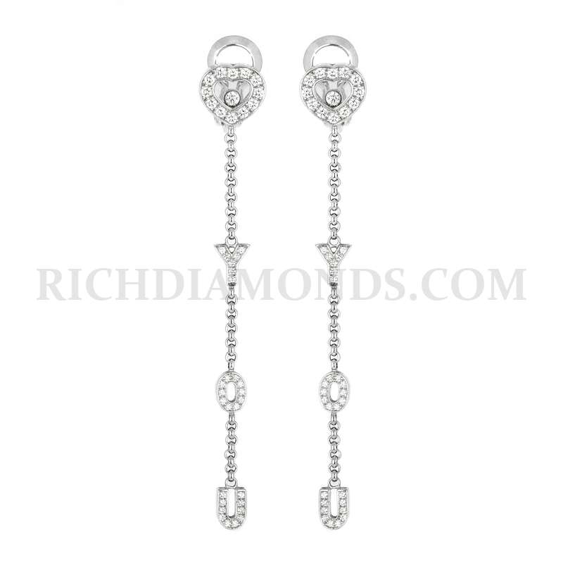 chopard diamond drop earrings